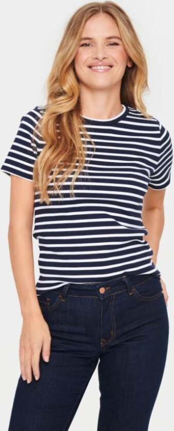 Astersz SS Stripe Tshirt Str XL - Kortermede T-skjorter