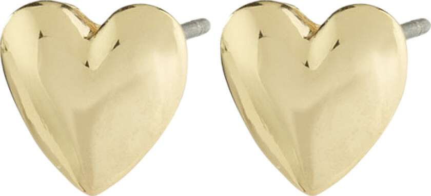 Sophia Recycled Heart Earrings Goldplated -Øredobber