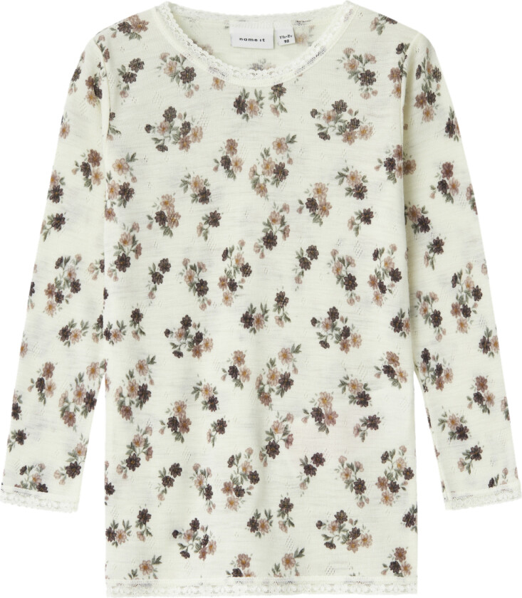 Nmfwang Wool Needle LS TOP Noos Str 110 - Bluser