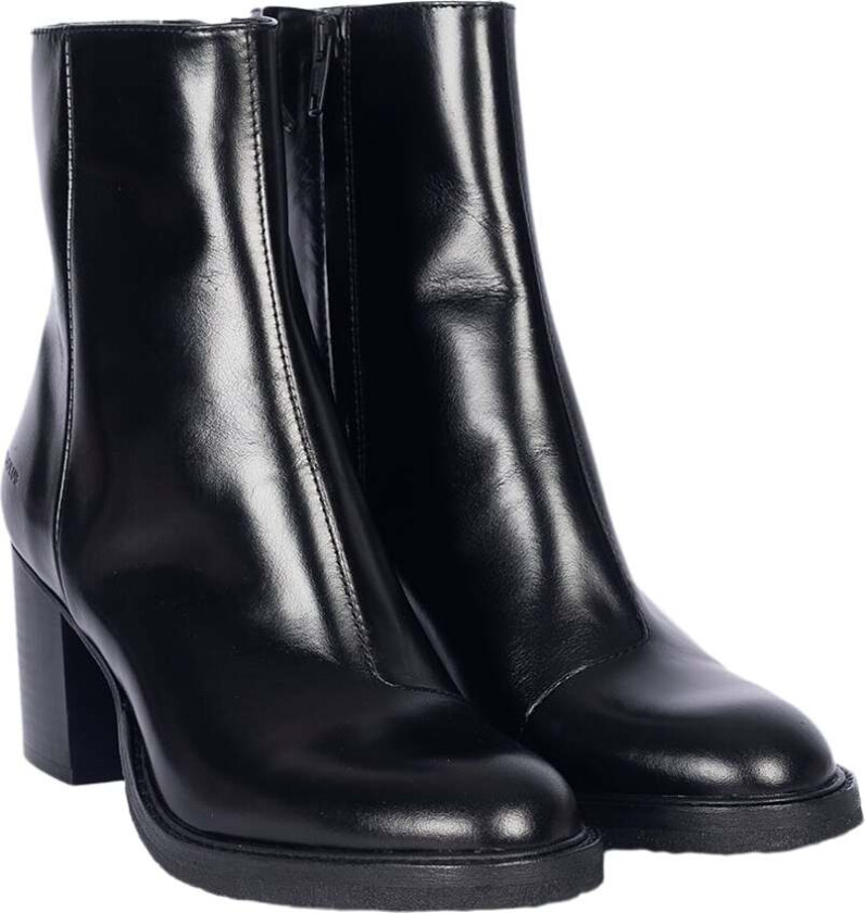 70er Inspireret Læderstøvlet Kvinde Boots&Støvler Str 37 - Gummi