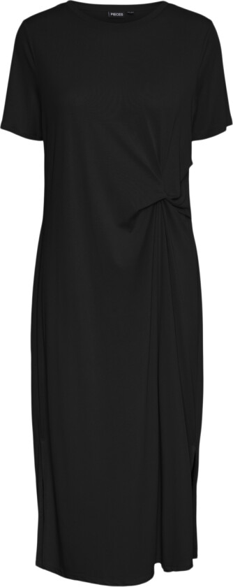 Pcanora SS Oneck Midi Knot Dress B Str XL - Midi Kjoler