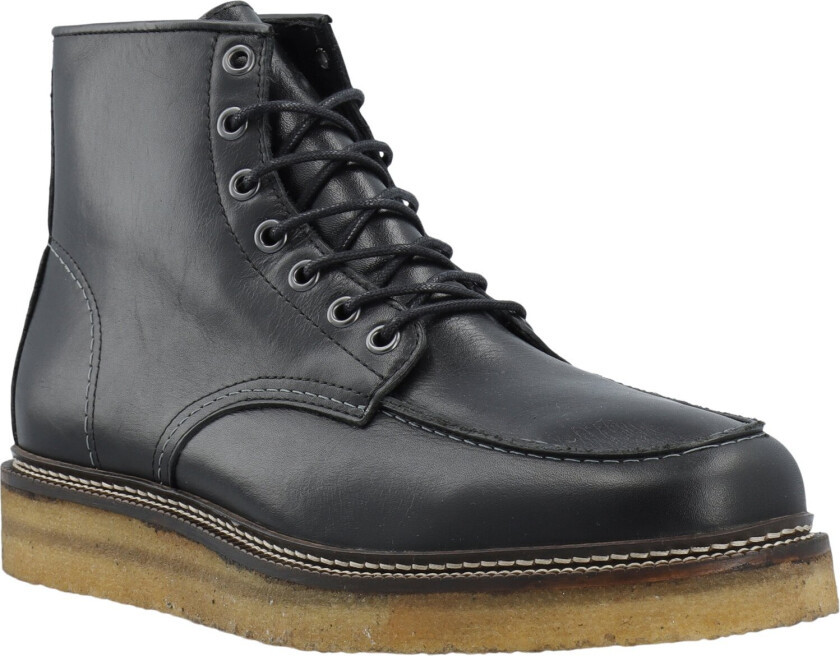 Biajesper Moc Toe Boot Waxed Leather Mand Snørestøvler Str 40