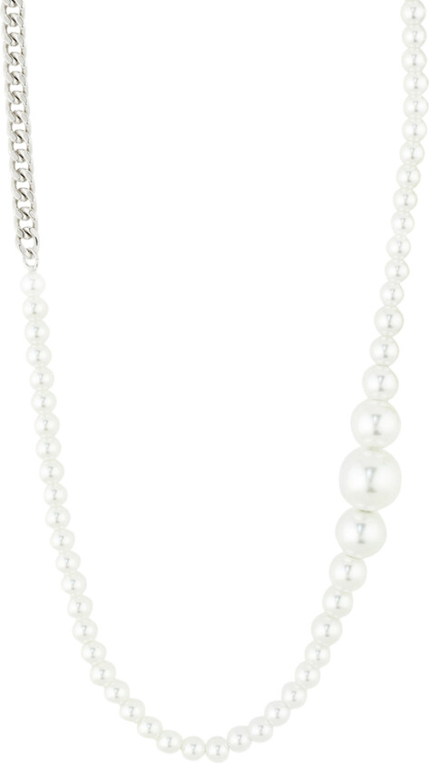 Relando Perle Halskæde Sølvbelagt C - Perlehalskjeder