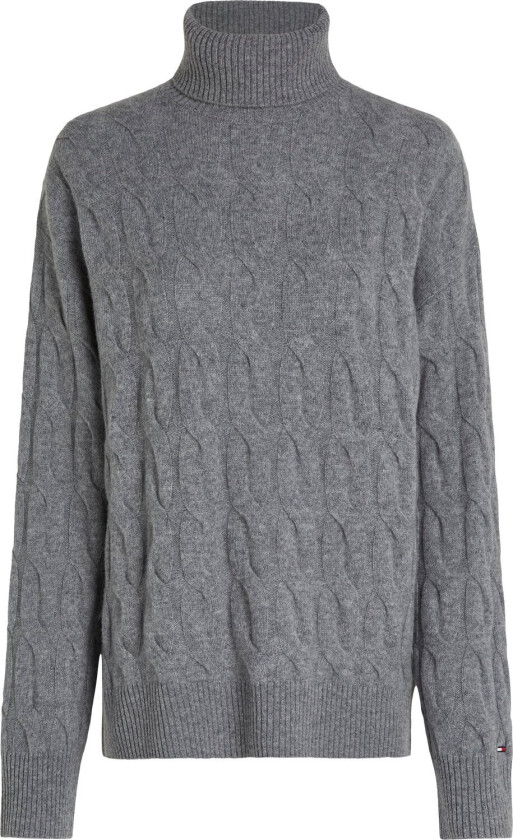 Soft Wool Cable Rollnk LS SWT Str S - Høyhalset