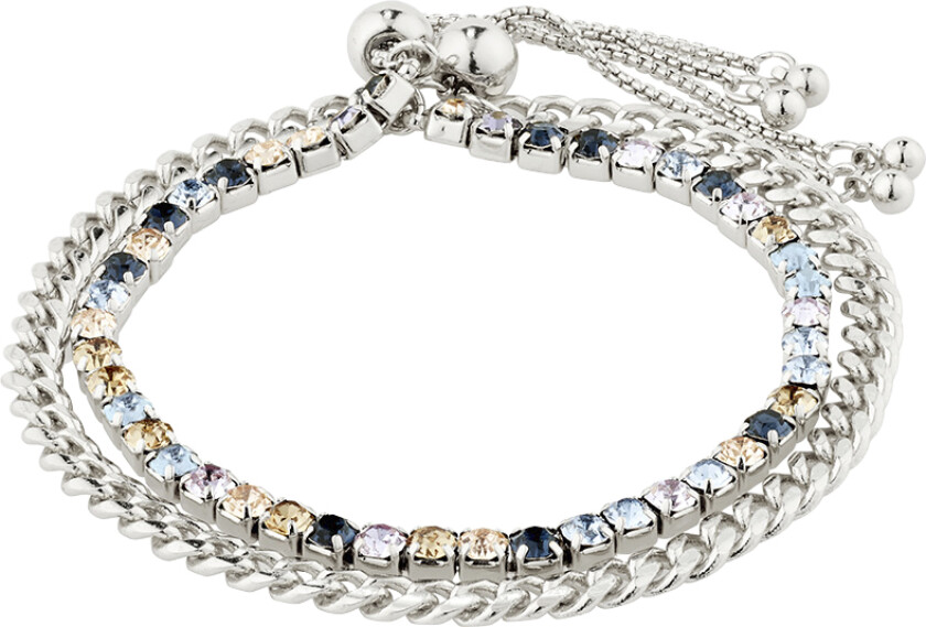 Reign Bracelet, 2in-1 set, Silver-plated - Kjedearmbånd Med Anheng