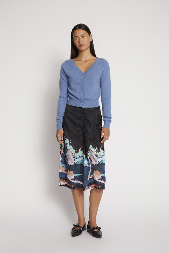 Signa Printed Viscose Skirt Str 40 - Midi Skjørt