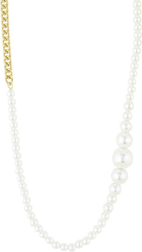 Relando Perle Halskæde Guldbelagt E - Perlehalskjeder