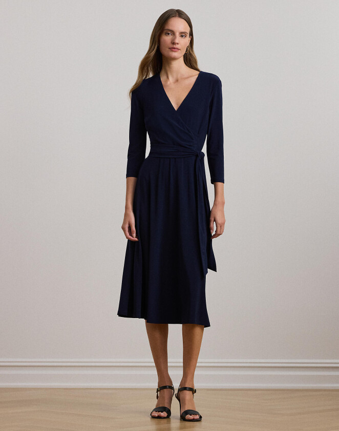 Surplice Jersey Dress Str 42 - Midi Kjoler Tre