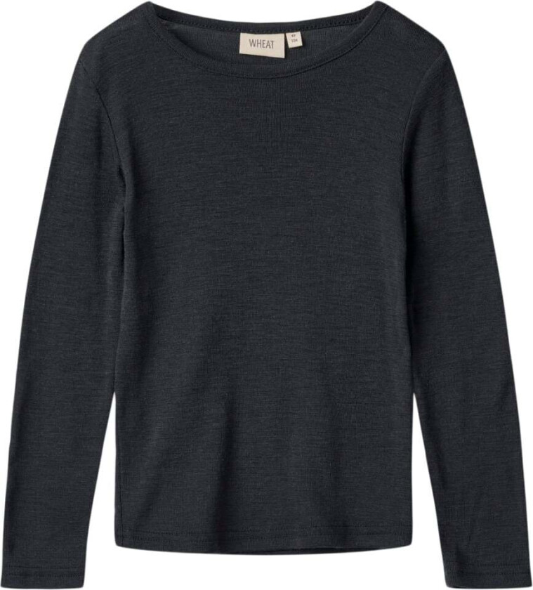 Langærmet Uld Tshirt Str 3 år / 98 cm - Langermet T-skjorter Merinoull