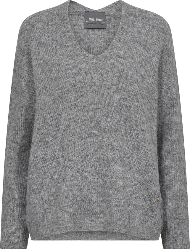 Mmthora Vneck Knit Str M - Gensere