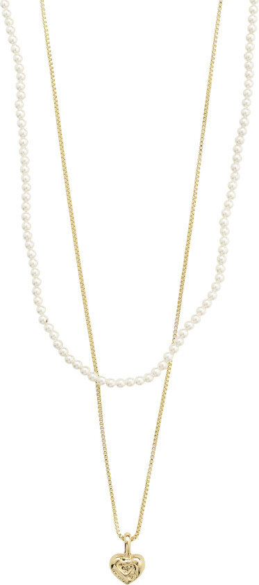 Arlet Necklace 2in-1 set, Gold-plated - Halskjeder Med Anheng