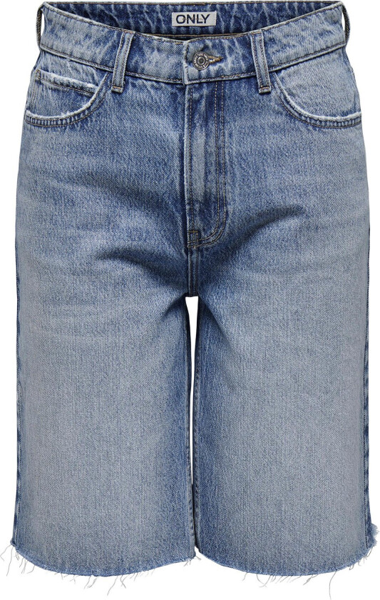 Onlcaro HW Long RW Shorts Azg31 DNM Str S - Denim Shorts