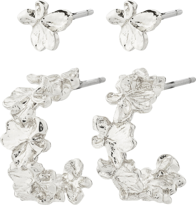 Zhuri Recycled Earrings 2in-1 set Silver-plated - Kreoler