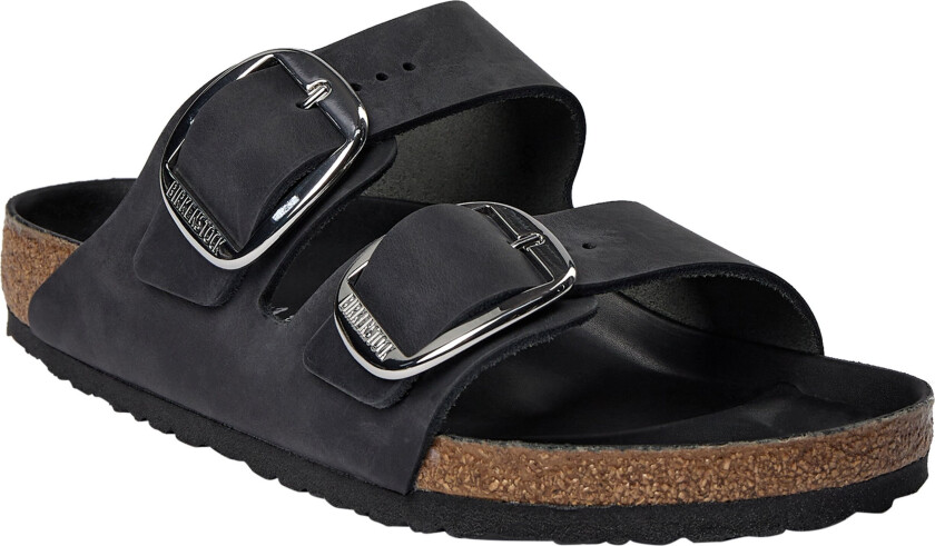 Arizona Big Buckle Leoi Black HEX Kvinde Flate Sandaler Str 39