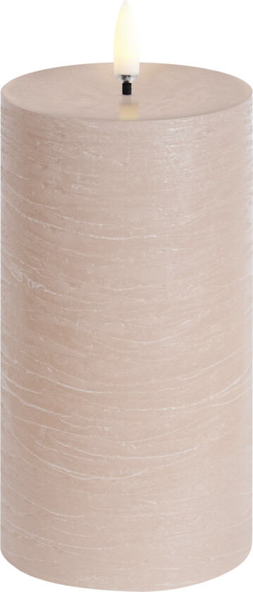 LED Pillar Candle, Beige - Led Stearinlys