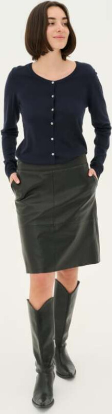 Cuberta Leather Skirt Str 34 - Midi Skjørt