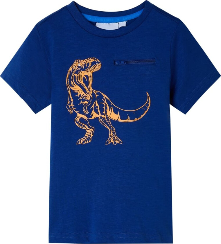 T-skjorte for barn med korte ermer mørkeblå 116