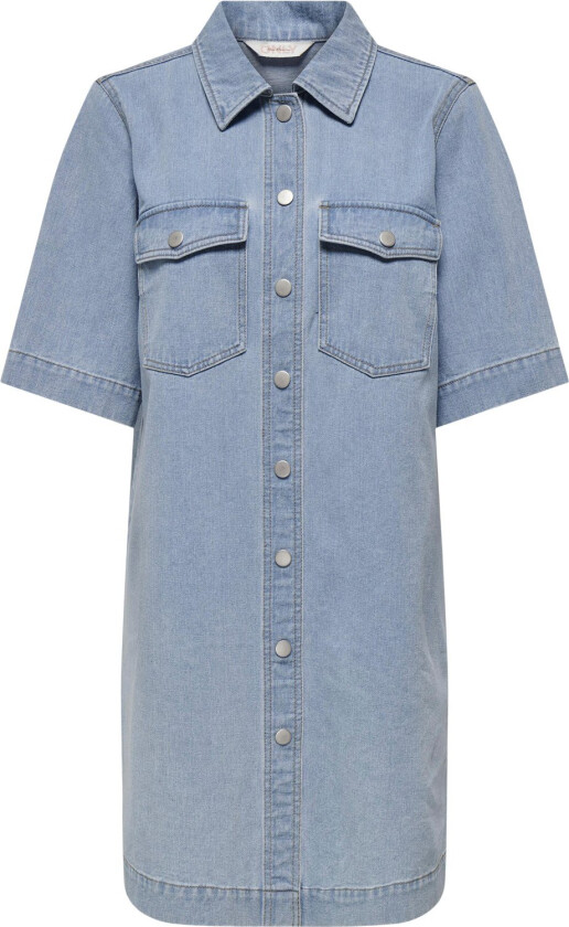 Onlbelle S/S Button Dress DNM GUA Str XL - Korte Kjoler