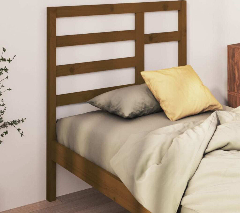 Sengegavl honningbrun 106x4x104 cm heltre furu