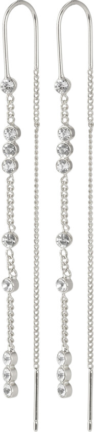 Silverplated Kamari Chain Earrings W/ Crystals -Øreringer