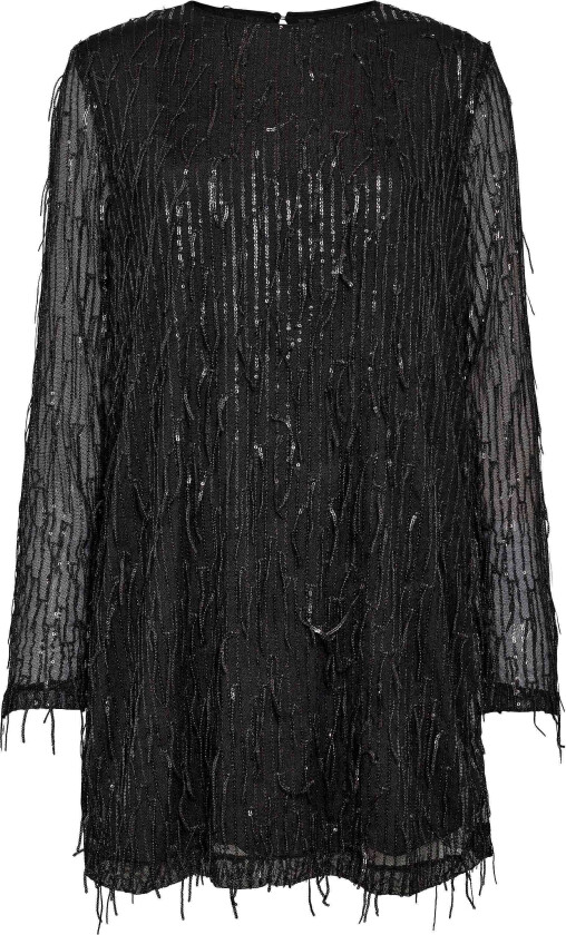 Onlanika Spacy LS Short Dress WVN Str M - Korte Kjoler