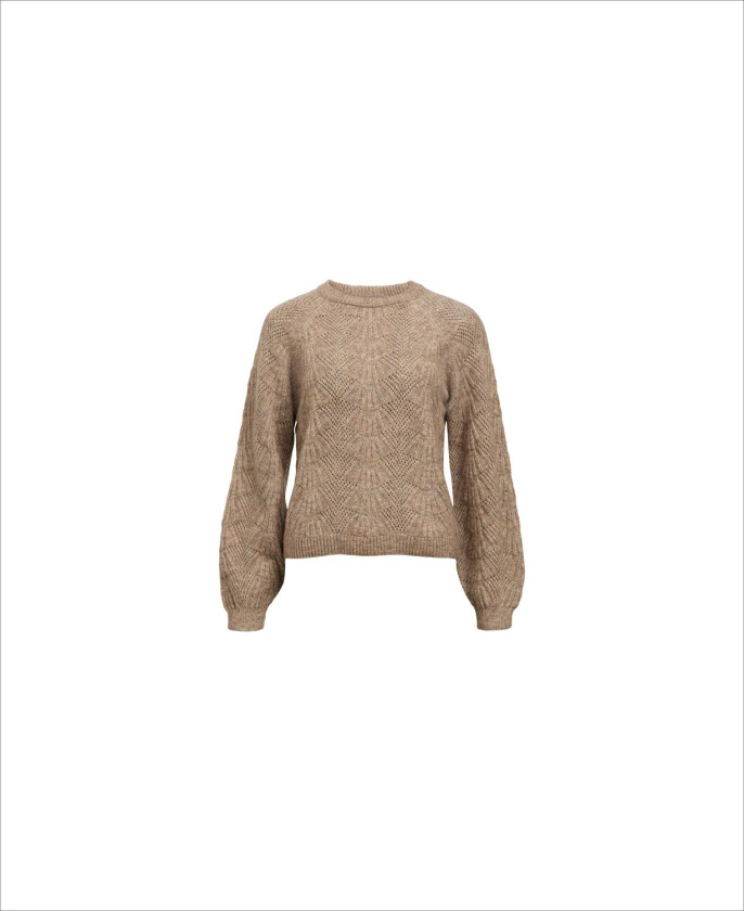 Objflora RE L/S Knit Pullover Noos Str XS - Topper