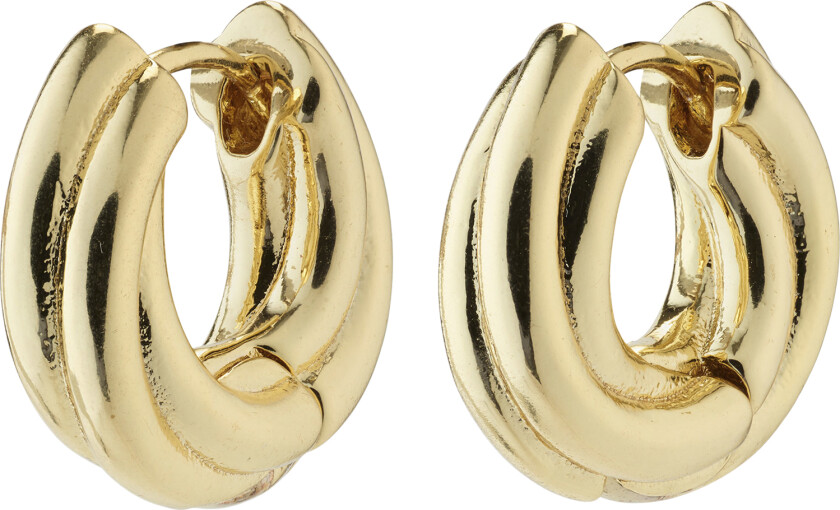 Edea Recycled Chunky Huggie Hoops Goldplated - Kreoler