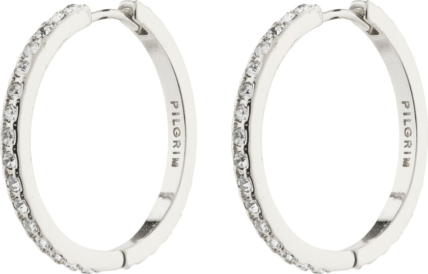 Ebna Maxi Crystal Hoops Silverplated - Kreoler