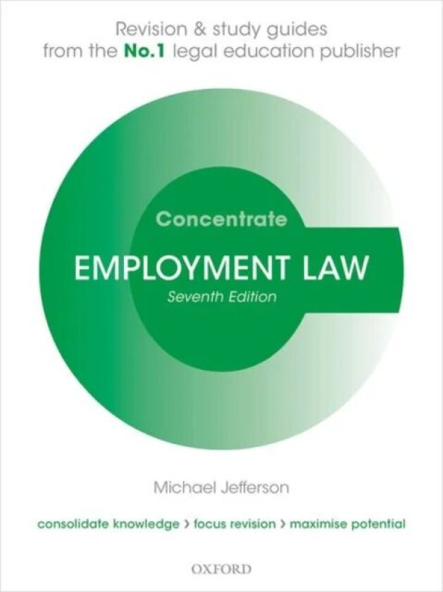 Employment Law Concentrate av Michael (Senior Lecturer in Law Univer Jefferson