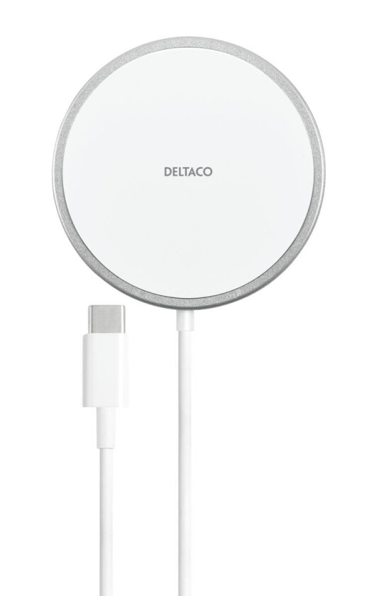 Trådløs Magnetisk Lader 15W - MagSafe-Kompatibel - Hvit