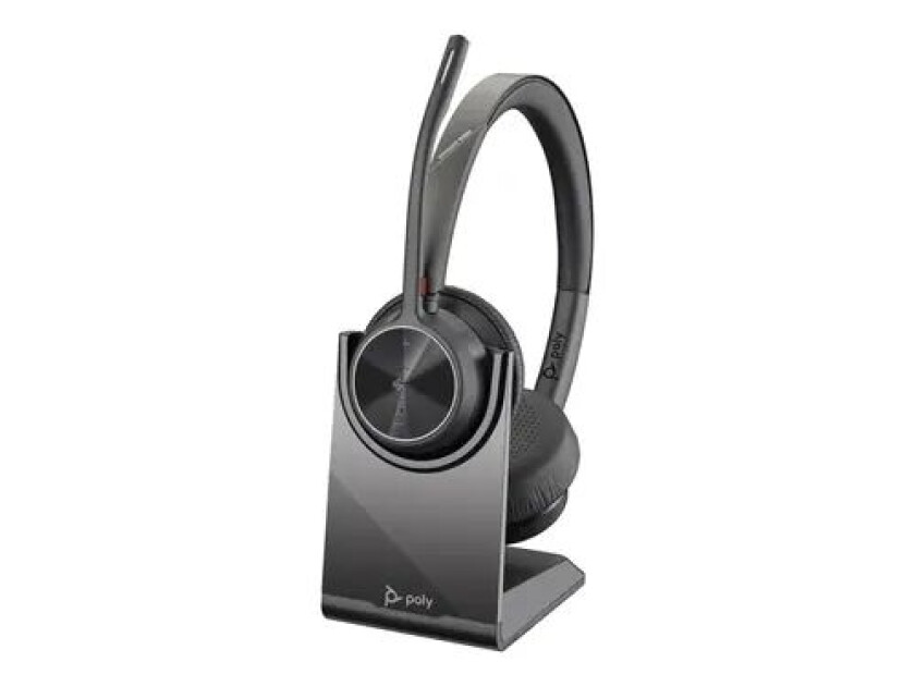 Poly Voyager Free 60 UC M - True wireless-hodetelefoner med mikrofon - i øret - Bluetooth - aktiv støydemping - USB-A via Bluetooth-adapter - karbon