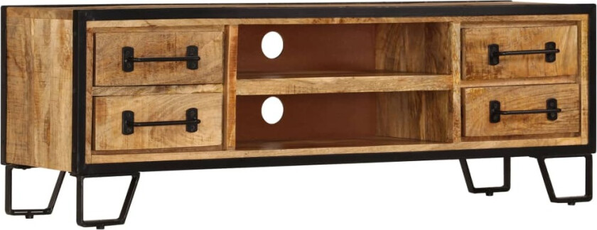 TV-benk med skuffer 120x30x40 cm heltre mango