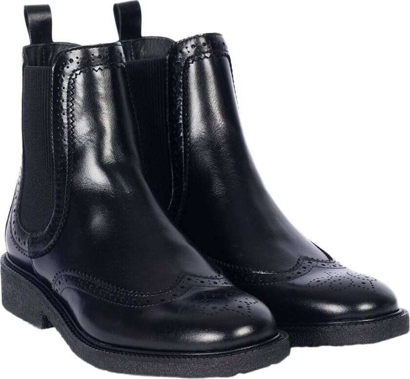 Støvle med Dekorativt Brogue Hulmøn Kvinde Chelsea Boots Str 37