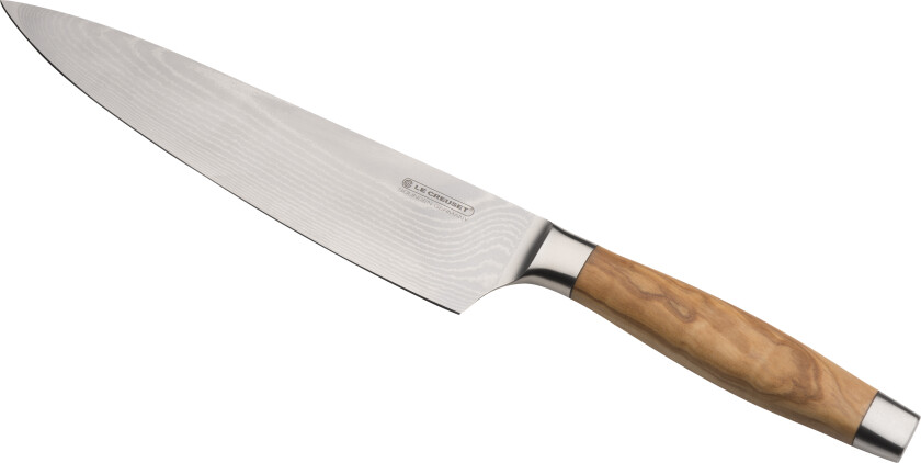 Kokkekniv m/ Oliventræsskaft 20cm Str 20 cm - Kokkekniver Stål