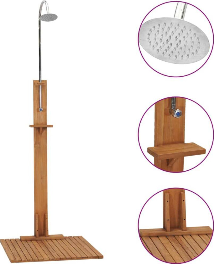 Bilde av Hagedusj 75x75x210 cm heltre teak