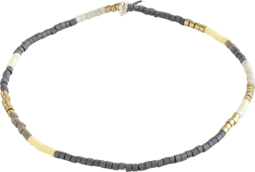 Alison Bracelet Grey, Silverplated - Perlearmbånd Lycra
