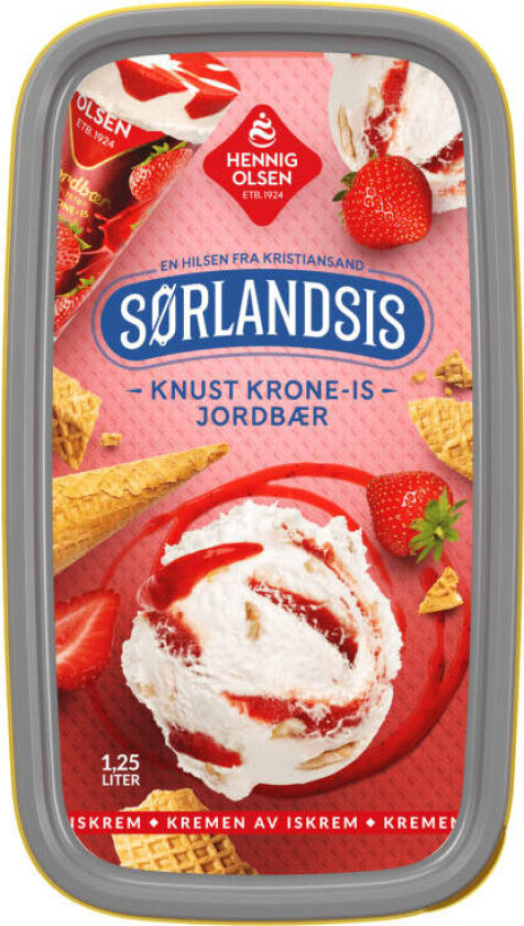 Sørlandsis Kroneis Jordbær Hennig-Olsen