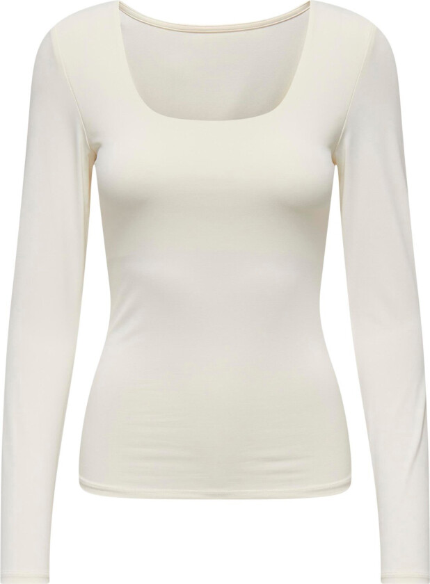 Onlea L/S 2way Deep Neck TOP JRS Str L - Langermede T-skjorter