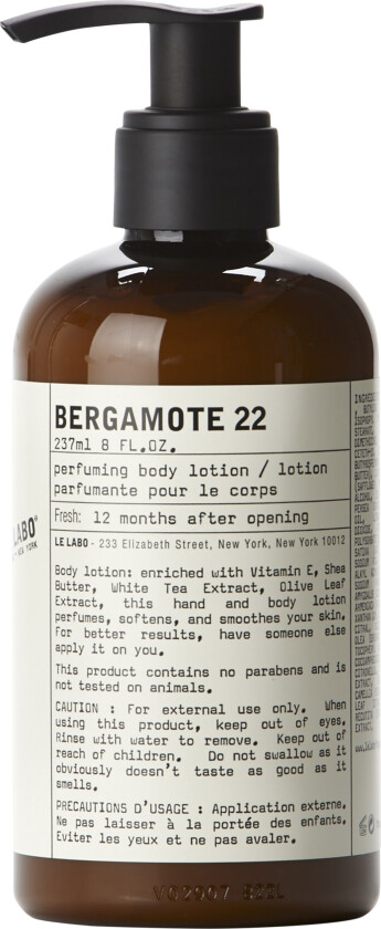 Bergamote 22 Perfuming Body Lotion 237ml - Kremer