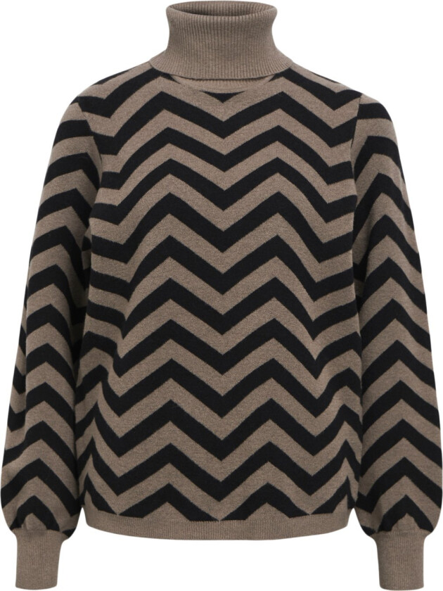 Objray L/S Knit Rollneck Pullover N Str L - Topper