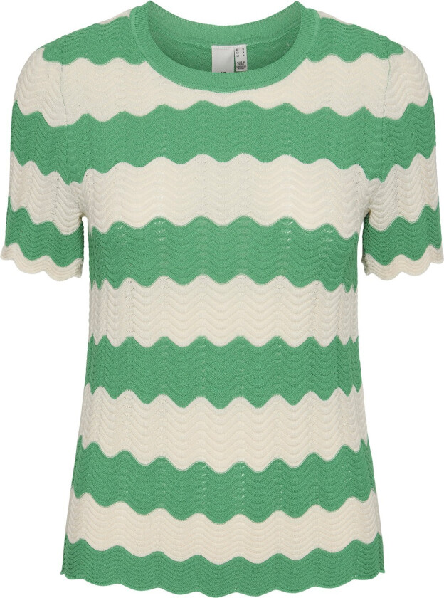 Yasbee SS Knit TOP Str M - Kortermet Strikkegenser