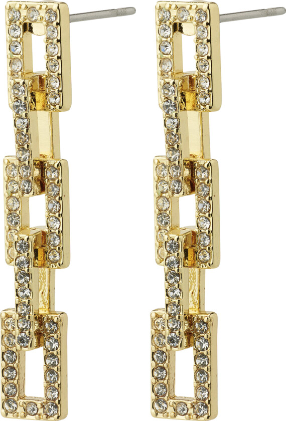 Coby Recycled Crystal Earrings Goldplated -Øredobber