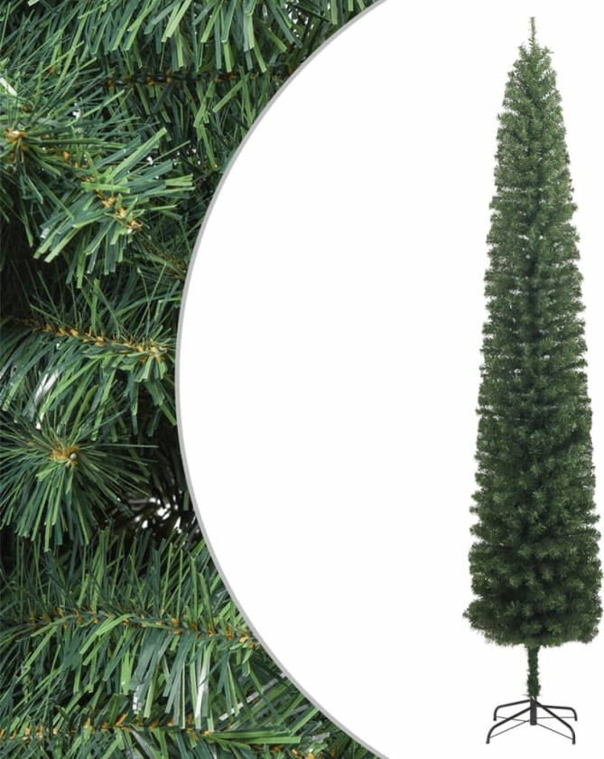 Slankt juletre med stativ 300 cm PVC