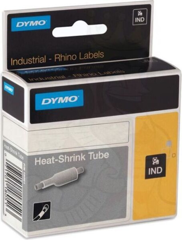 Dymo Tape Rhinopro Krympeslange 6mm Svart/gul