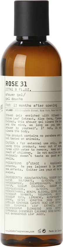 Rose 31 Shower Gel 237ml - Dusjsåpe Tre