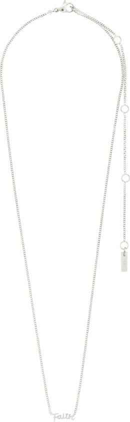 Faith Recycled Necklace Silverplated - Halskjeder Med Anheng