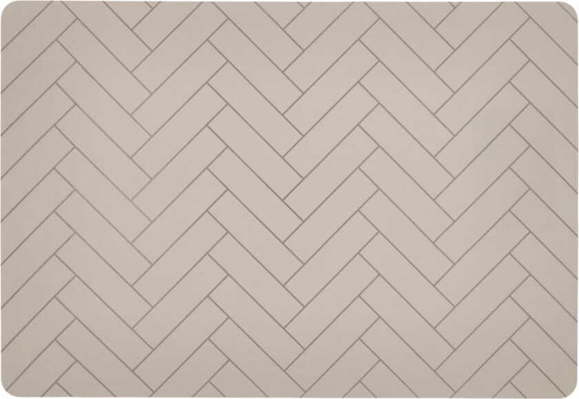 Spisebrikke 33x48 Tiles Beige Silikon Str 48x33 cm - Dekkservietter