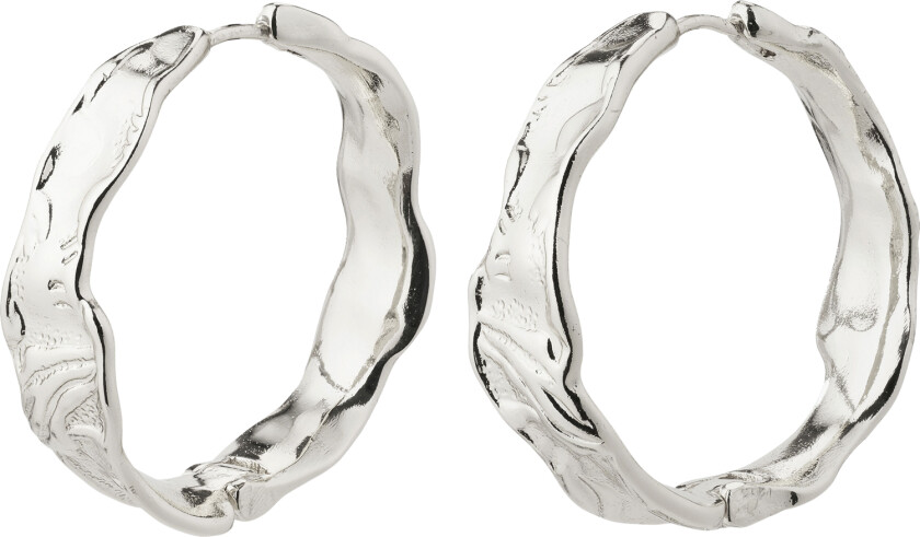 Julita Recycled Hoop Earrings Silverplated - Kreoler