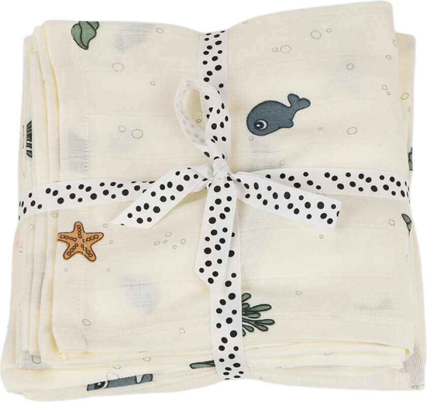 Bilde av Babysvøb 2 stk Gots Sea Friends Beige - Stoffbleier&Vaskekluter