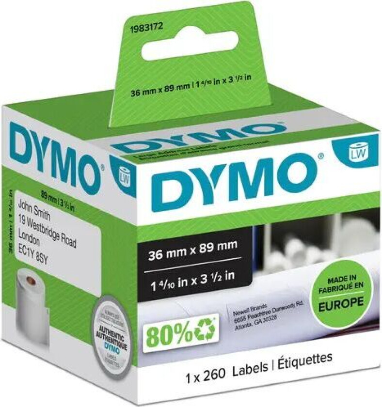 Bilde av Dymo Labels Address 89 X 36mm - Labelwriter